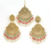 Nooré Bahar Pastel Stone Jhumka Set